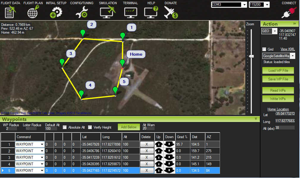 Mission Planner snapshot