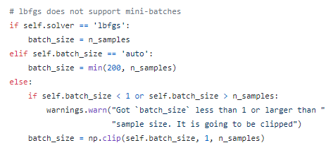 3: An example of how incompatible parameters are handled in an MLP